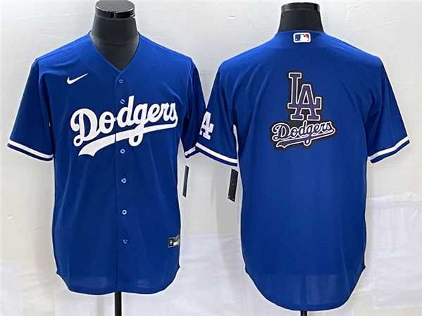 Men%27s Los Angeles Dodgers Blue Team Big Logo Cool Base Stitched Baseball Jerseys->los angeles dodgers->MLB Jersey